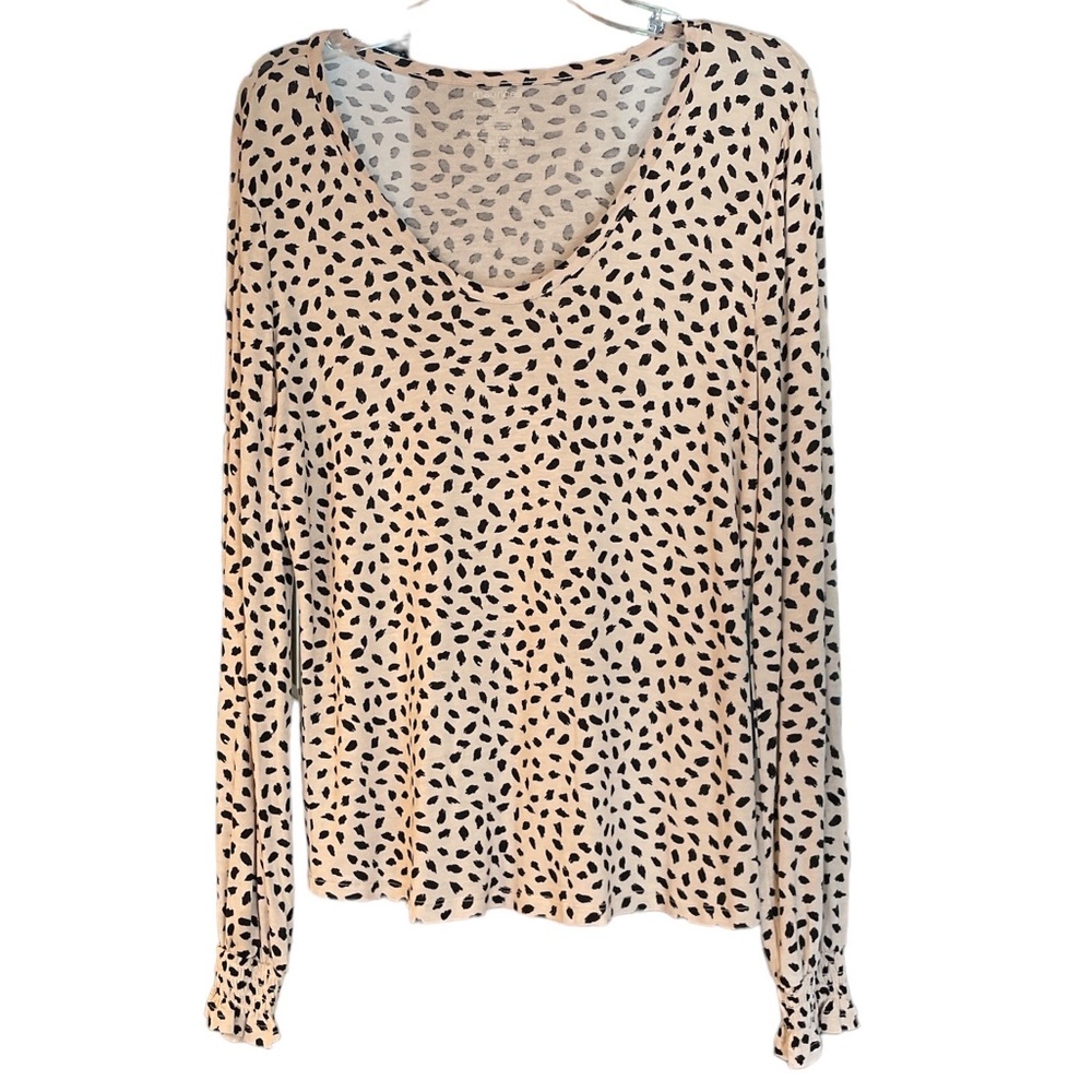Maurices Animal Print Long Sleeve Blouse